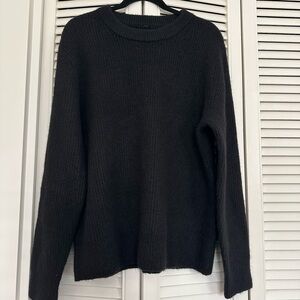 lululemon Wool-Blend Black Ribbed Crewneck Sweater men’s size L